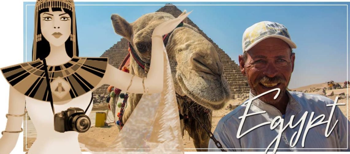 Great Pyramids Giza Cairo Egypt camel handler camels debbie allen with her camera ready glad rags and cabin bags